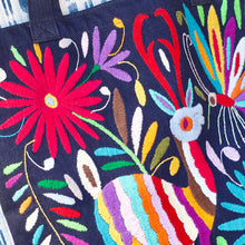 Load image into Gallery viewer, Otomí Embroidered Denim Tote