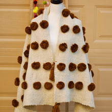 Load image into Gallery viewer, Pompom Wool Shawl