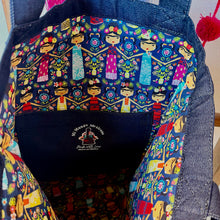 Load image into Gallery viewer, Otomí Embroidered Denim Tote