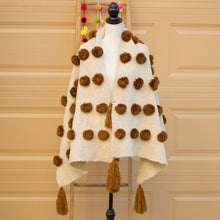 Load image into Gallery viewer, Pompom Wool Shawl