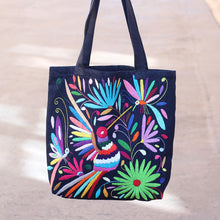 Load image into Gallery viewer, Otomí Embroidered Denim Tote