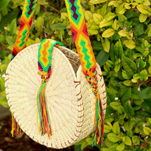 Load image into Gallery viewer, Straw Palm Circle bag