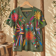 Load image into Gallery viewer, Otomí Embroidered Tee-L