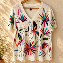 Load image into Gallery viewer, Otomí Embroidered Tee-XL