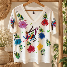 Load image into Gallery viewer, Otomí Embroidered Tee-XL