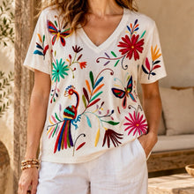 Load image into Gallery viewer, Otomí Embroidered Tee-M/L