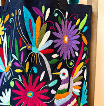 Load image into Gallery viewer, Otomí Embroidered Denim Tote