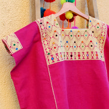 Load image into Gallery viewer, Handwoven Huipil – Fuchsia