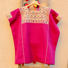 Load image into Gallery viewer, Handwoven Huipil – Fuchsia