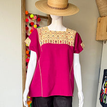 Load image into Gallery viewer, Handwoven Huipil – Fuchsia