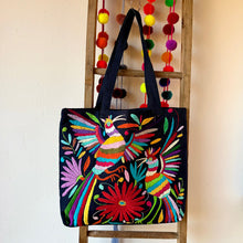 Load image into Gallery viewer, Otomí Embroidered Denim Tote
