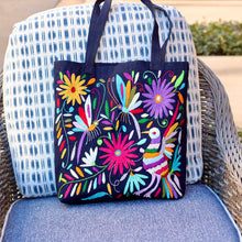 Load image into Gallery viewer, Otomí Embroidered Denim Tote