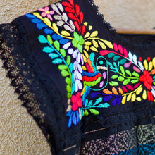 Load image into Gallery viewer, Paloma  Huipil Top-Black