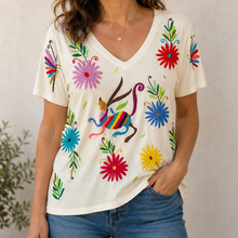Load image into Gallery viewer, Otomí Embroidered Tee-L