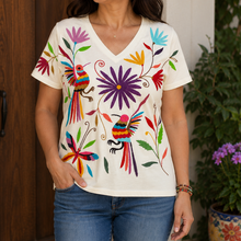 Load image into Gallery viewer, Otomí Embroidered Tee-L