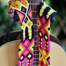 Load image into Gallery viewer, Leather Guitar-Woven Strap
