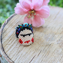 Load image into Gallery viewer, image-handmade-frida-kahlo-huichol-ring-4