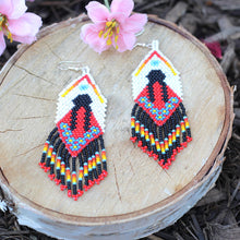 Load image into Gallery viewer, Angelica Huichol Earrings-Red