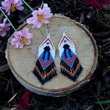 Load image into Gallery viewer, Angelica Huichol Earrings-blue