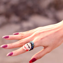 Load image into Gallery viewer, image-handmade-frida-kahlo-huichol-ring-2