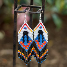Load image into Gallery viewer, Angelica Huichol Earrings-blue