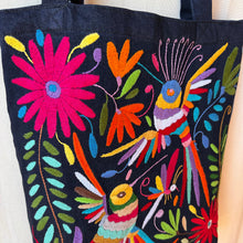 Load image into Gallery viewer, Otomí Embroidered Denim Tote
