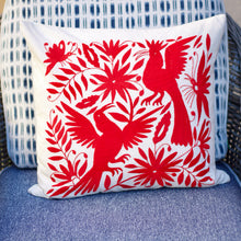 Load image into Gallery viewer, Otomi Embroidered Pillow Cover-Red
