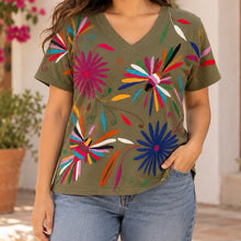 Load image into Gallery viewer, Otomi Embroidered Tee-XL
