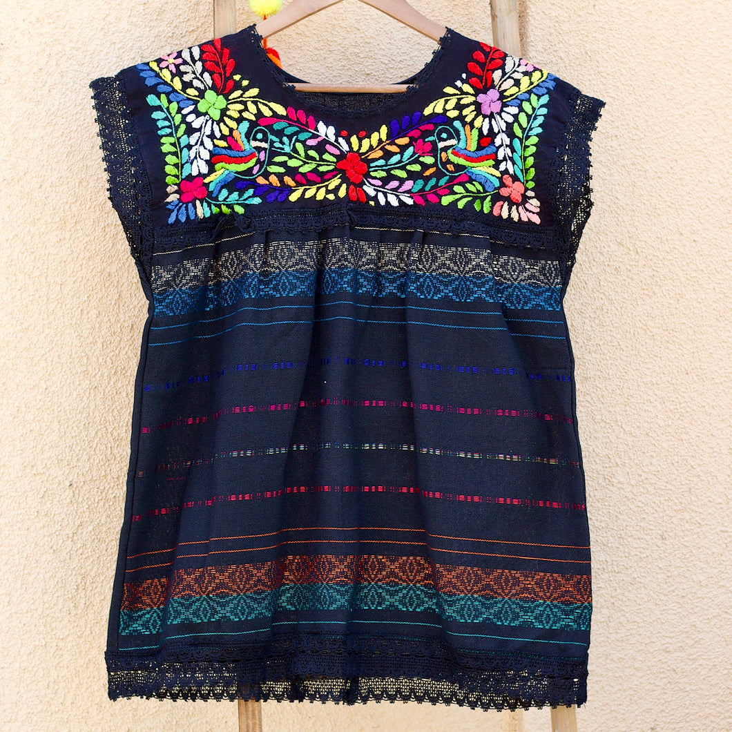 Paloma  Huipil Top-Black