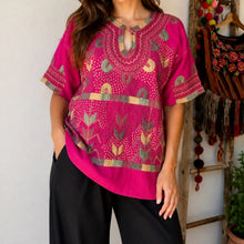 Load image into Gallery viewer, Chiapas Milpa embroidered Huipil-Top
