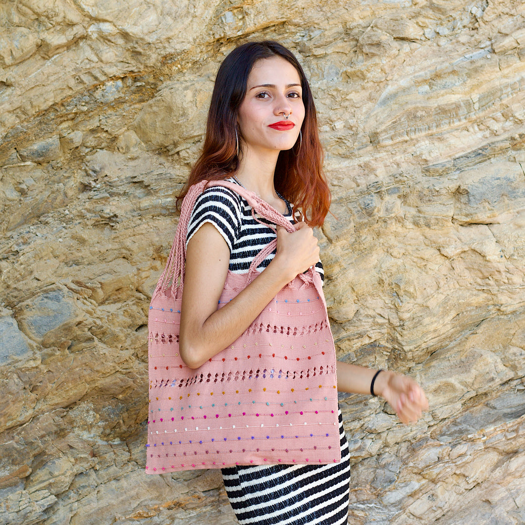 Handwoven Knotted Tote