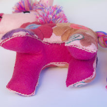 Load image into Gallery viewer, Handmade Embroidered Felt Donkey plush
