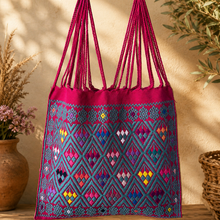 Load image into Gallery viewer, Handwoven Mayan Tote Bag
