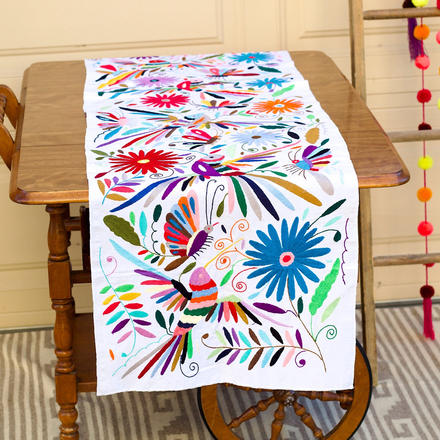 Tenango table shops runner, Otomi table runner, Hand embroidered table runner, Otomi design, Mexican table runner, Otomi hand embroidered, Runner