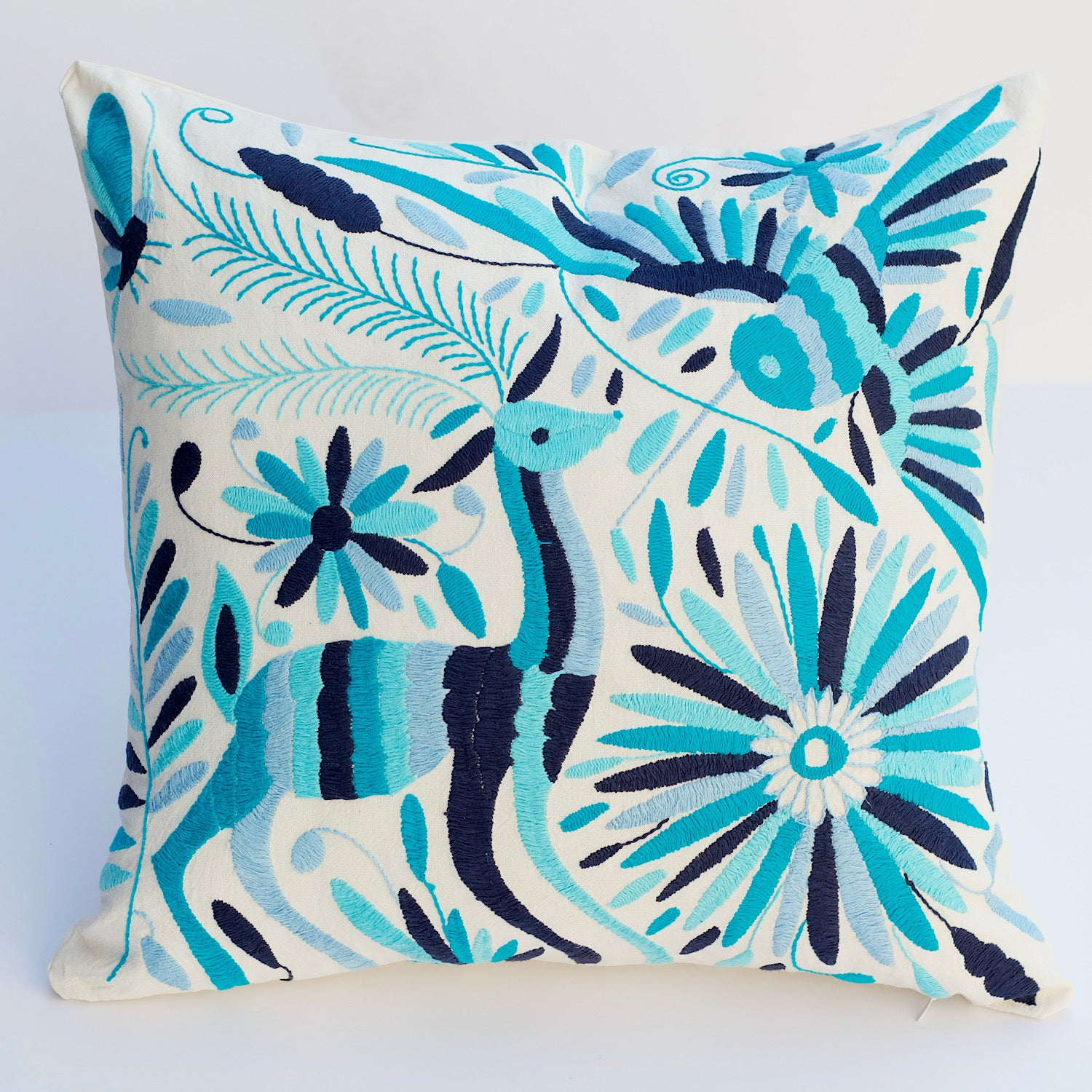 Otomi pillow shams Multicolor - Otomi pillow case - Otomi Pillow cover - top hand embroidered - Price is for each pillow 12x20