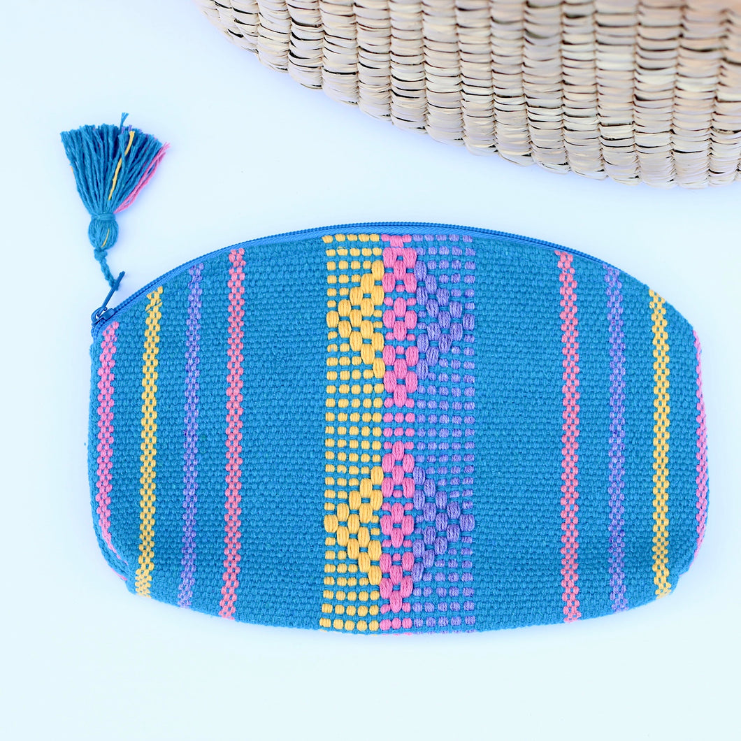 Oaxaca Cosmetic Bag-Blue