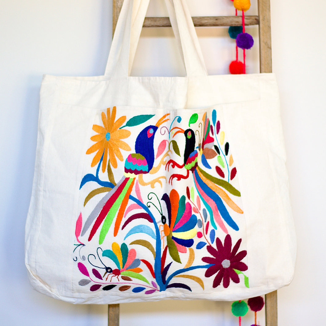 Jumbo Otomi Embroidered multicolor Tote/Bag