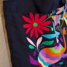 Load image into Gallery viewer, Jumbo Otomi Black Embroidered Tote/Bag
