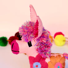 Load image into Gallery viewer, Handmade Embroidered Felt Donkey plush
