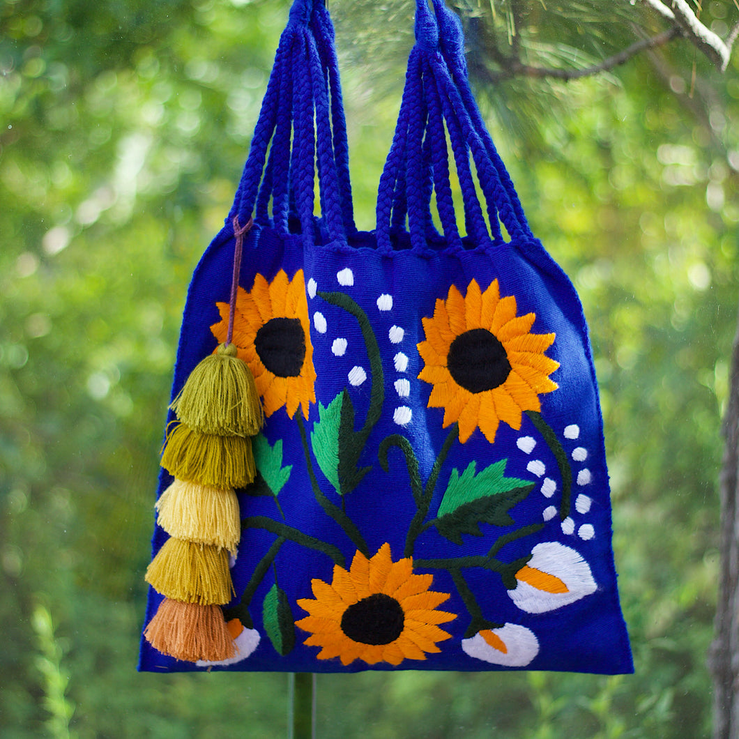 Handwoven Flower Tote