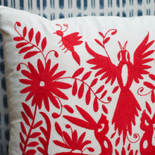 Load image into Gallery viewer, Otomi Embroidered Pillow Cover-Red

