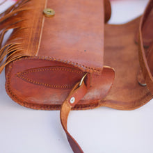 Load image into Gallery viewer, Leather Butterfly Fringe Crossbody Bag
