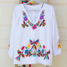 Load image into Gallery viewer, Otomi embroidered blouse  Multicolor M
