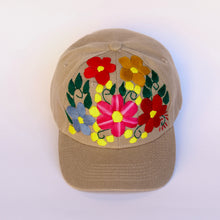 Load image into Gallery viewer, Hand Embroidered Floral Cap
