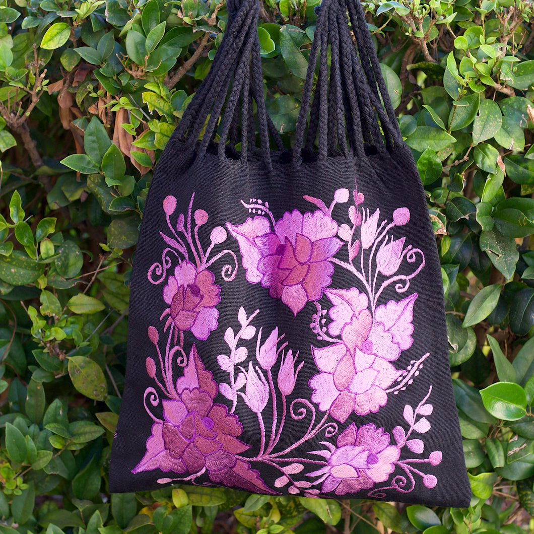 Handwoven Cotton Flower Tote