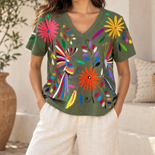 Load image into Gallery viewer, Otomí Embroidered Tee-L
