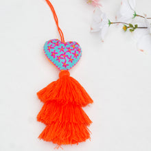 Load image into Gallery viewer, Heart Bag Charm-Orange
