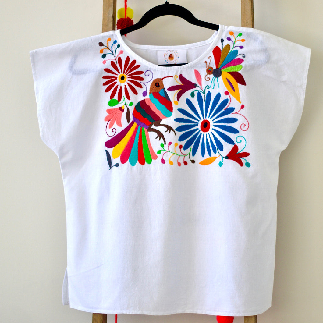 Otomi embroidered blouse -multicolor XL