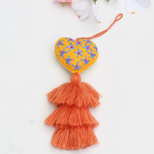 Load image into Gallery viewer, Heart Bag Charm-Orange
