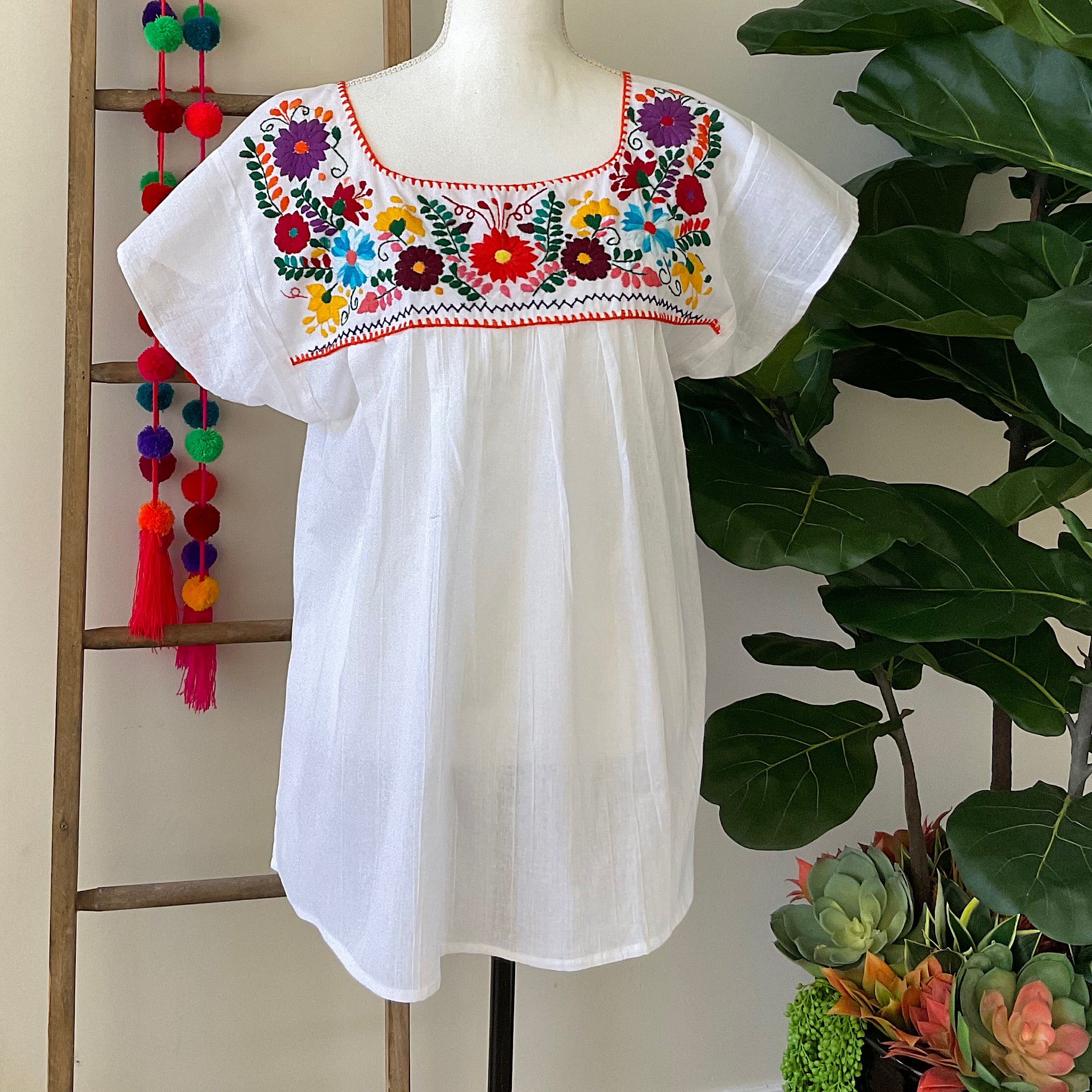 Blouse Moda Floryday 2019 Embroidered Blouse Mexican Blouses And - Main Image
